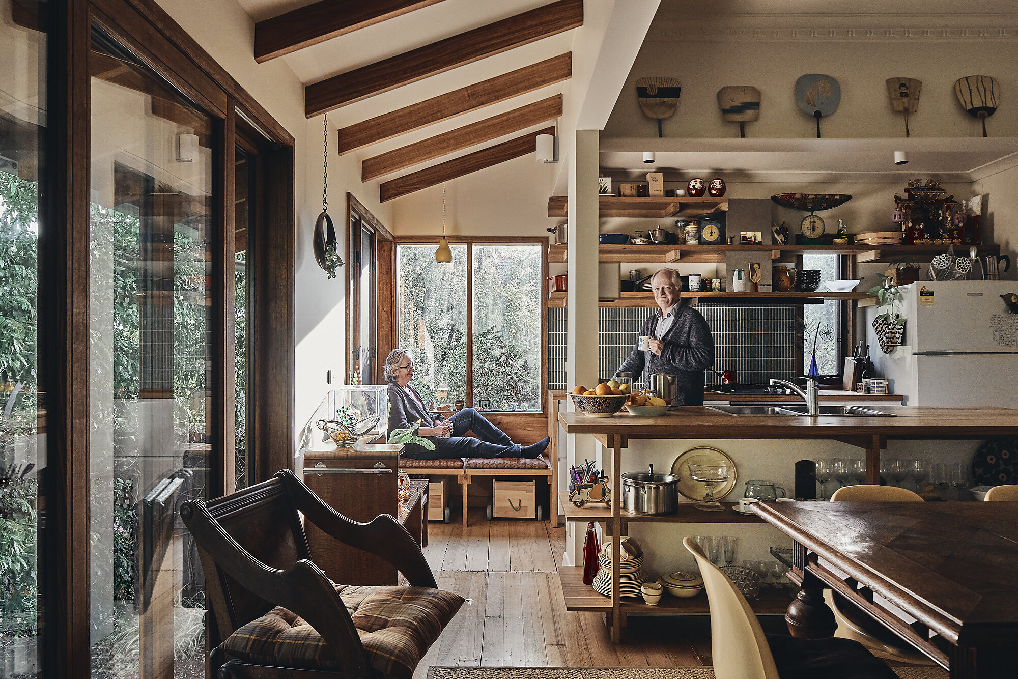 Interior photograph of Engawa house by Peter Bennetts